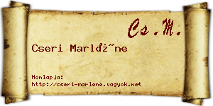 Cseri Marléne névjegykártya